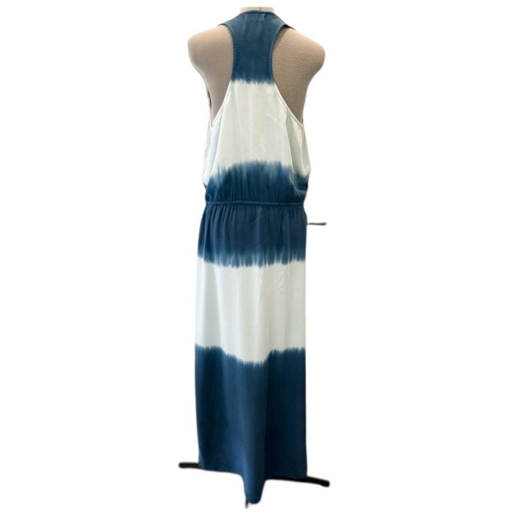 Bella Dahl Blue Tie Dye Maxi Dress Sleeveless Drawstring Waist‎ Resortwear Large - Picture 4 of 6